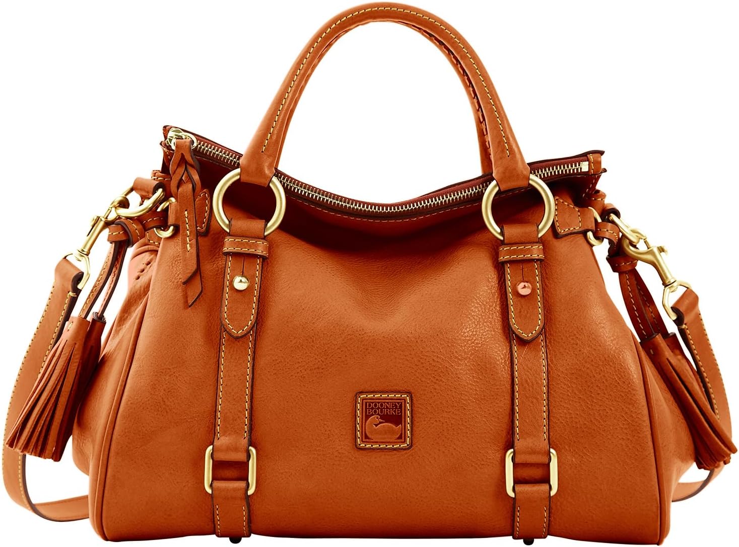 Dooney & Bourke 女用斜背包，皮革手提包，斜背帶
