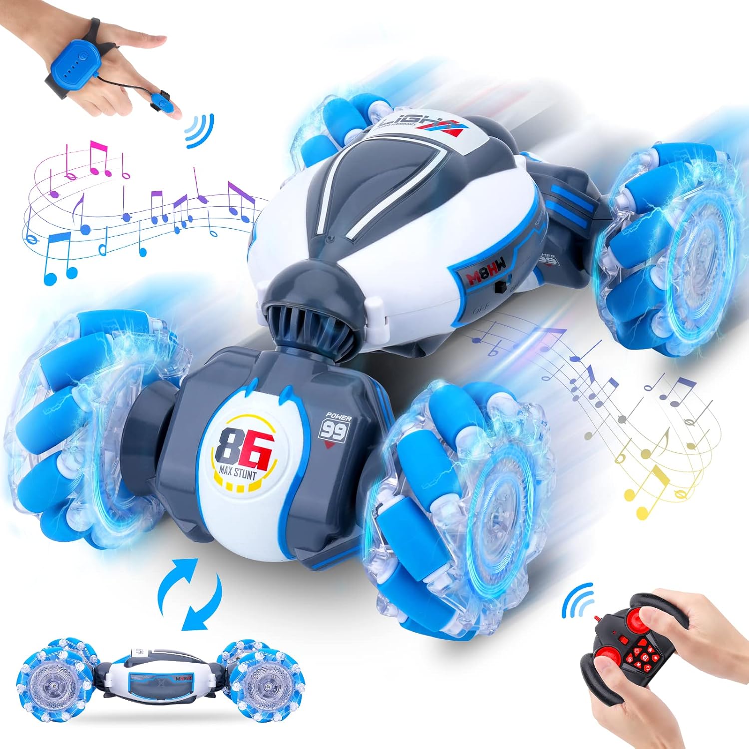Fosgoit 手勢感應遙控特技車，男孩女孩玩具 6-12 歲