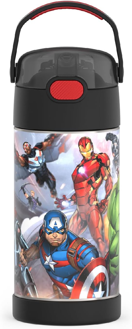 THERMOS FUNTAINER 水壺帶吸管，12 盎司，復仇者聯盟