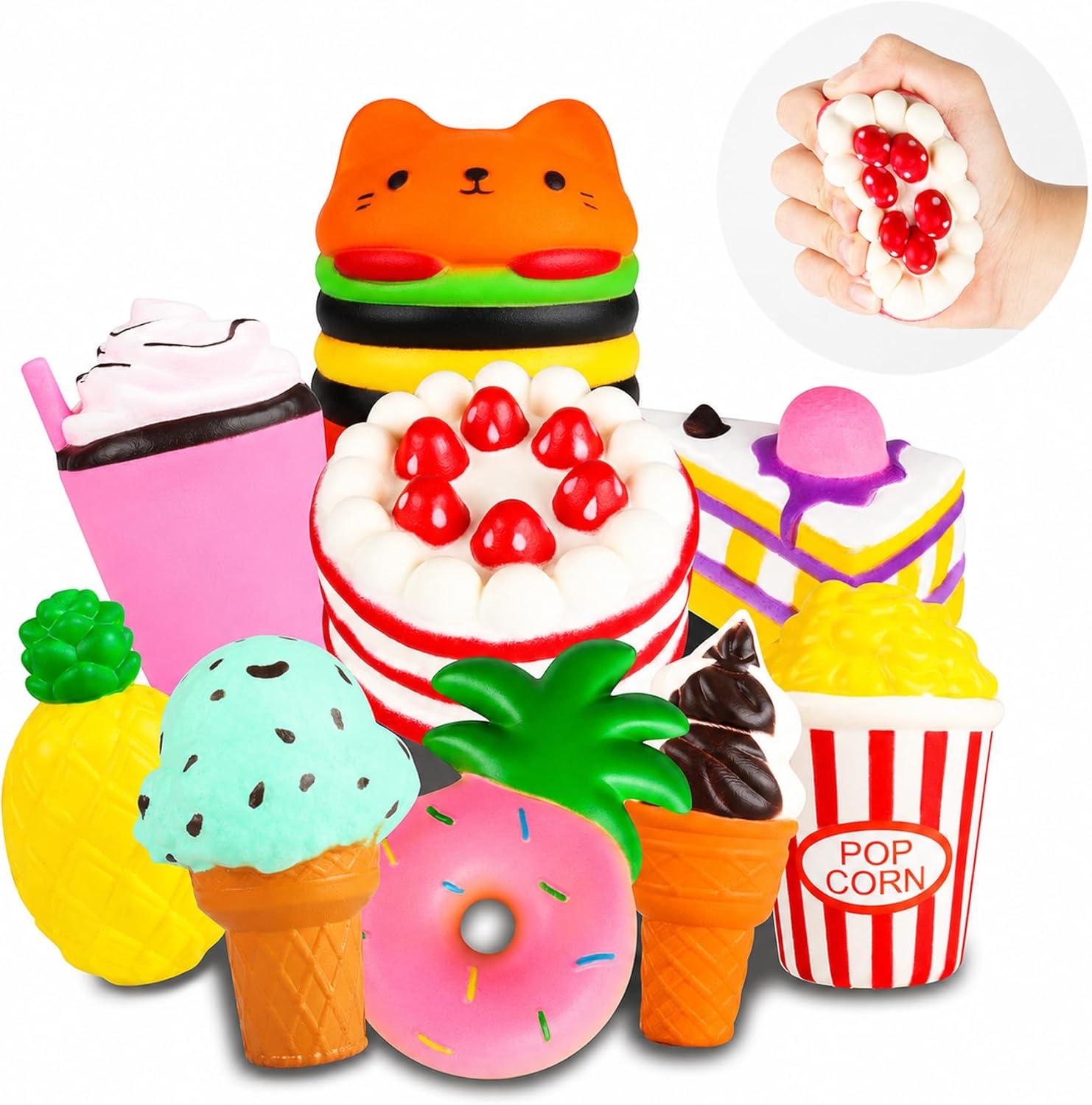 YOYI 緩慢上升 Squishy 玩具，巨型食品 Squishy 套裝