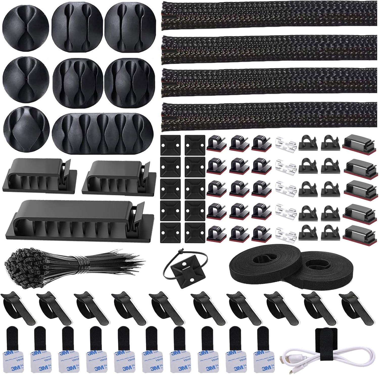 N NOROCME 192 PCS 電纜管理套件 4 線整理套