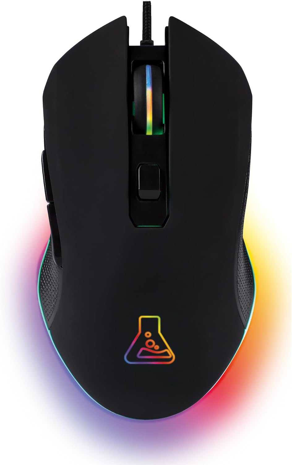 G-Lab kult-helium 6 按鈕、7 種顏色 800 至 2400 DPI 遊戲滑鼠 – 黑色
