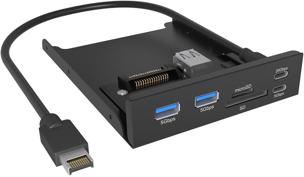 ICY BOX 3.5 吋前面板，附 USB 集線器和讀卡機 IB-HUB1419-i3