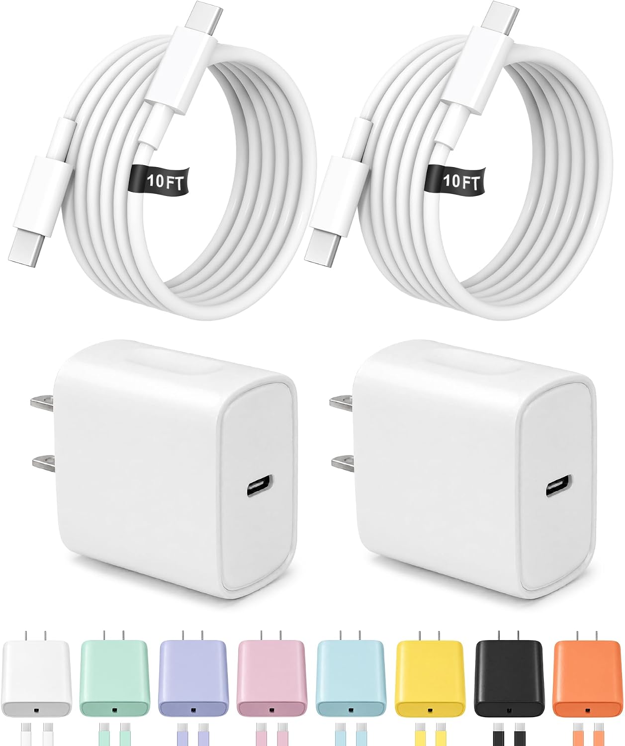 10 英尺 iPhone 18 17 16 15 充電器快速充電 USB C 充電器座