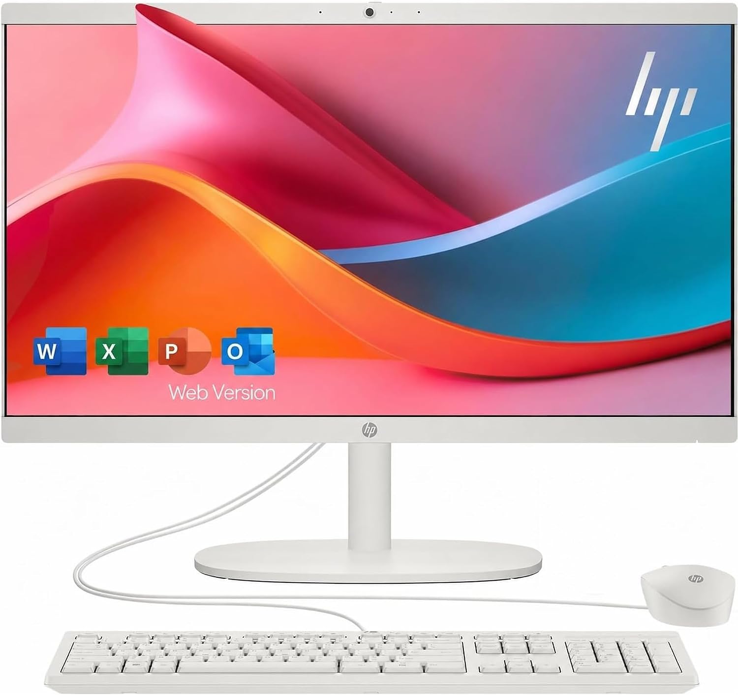 HP 22 吋一體式桌上型電腦，8GB DDR5 RAM，128GB UFS，Windows 11