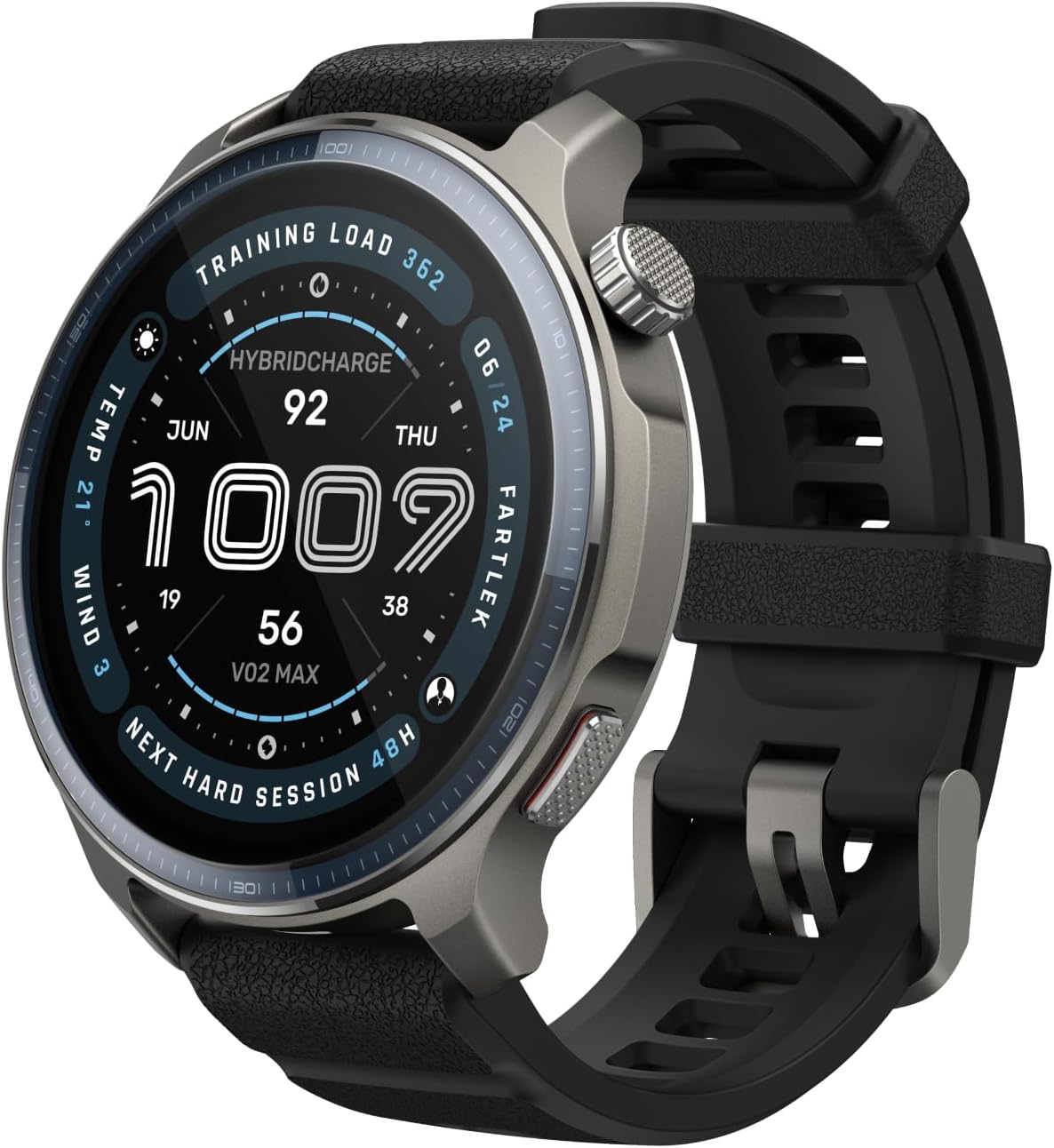 Amazfit Balance 2 智慧手錶 47 mm 1.5 吋 AMOLED 藍寶石玻璃，離線地圖，雙頻 GPS，21 天電池壽命，180 多種運動模式，Hydrox 和高爾夫模式，心率和睡眠追蹤（適用於 Android）
