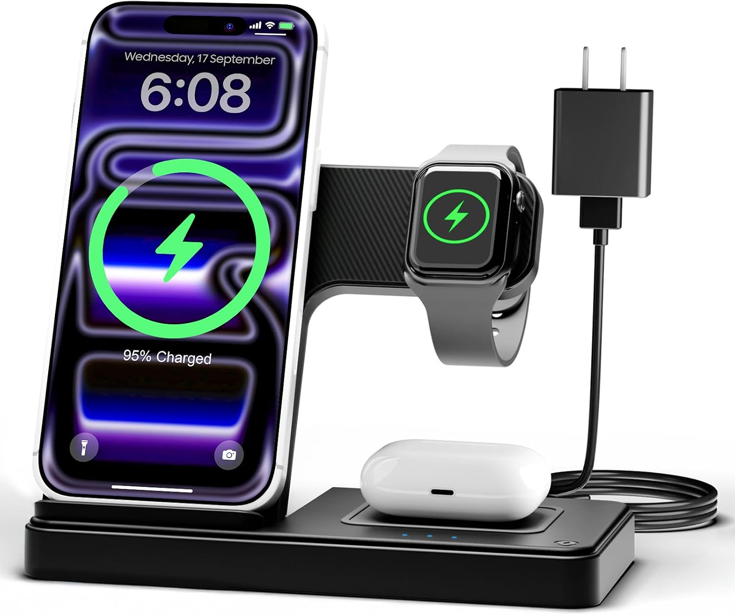 GETPALS 無線充電器 iPhone 充電站 適用於 Apple 多種設備