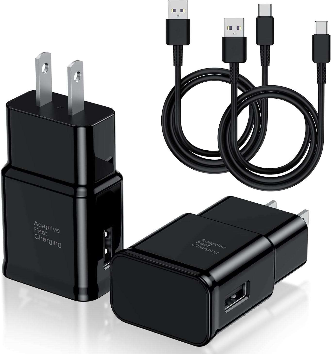 C 型充電器快速充電，2 件裝 USB C Android 手機充電器和 6 英尺電纜