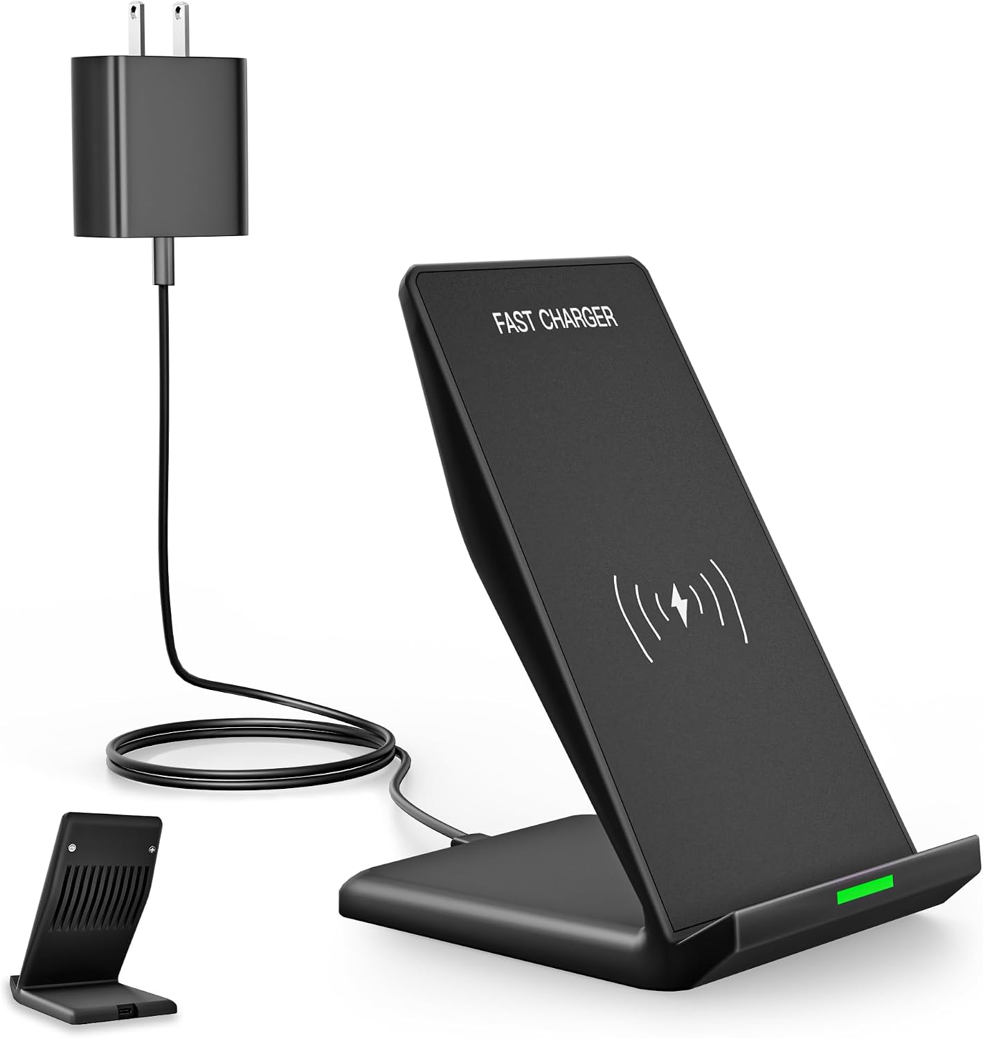 適用於三星的快速無線充電器，15W 無線充電支架桌上型手機充電器支架，附 PD 20W USB C 插頭轉接器適用於三星 Galaxy S24 Ultra S24+ S23 S22 S21 S20、Pixel 8 7 Pro、iPhone 17 16 15