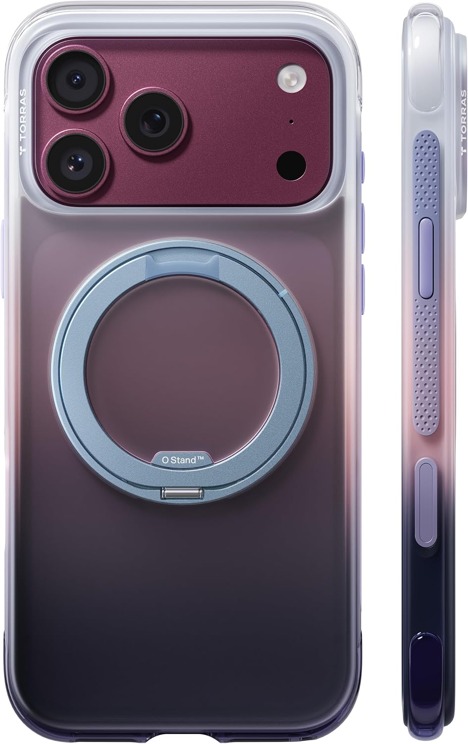 TORRAS iPhone 18 Pro Max 用 ケース Ostand O3 Air エアバッグ保護 360°回転スタンドMagSafe対応