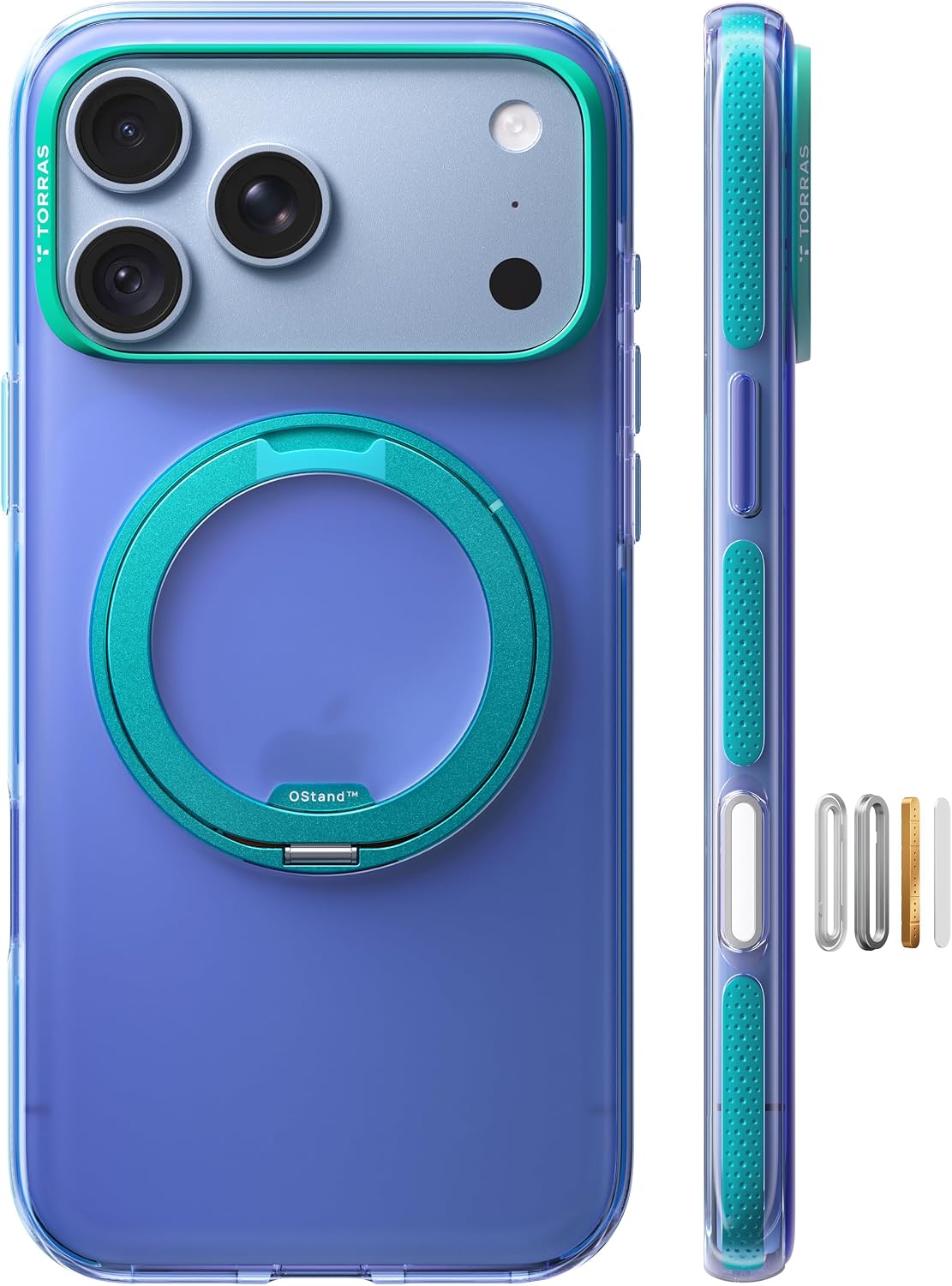 TORRAS iPhone 18 ProMax /17 ProMax用ケース Ostand O3 Hue【スタンドケース】 ラムネ・グレープ