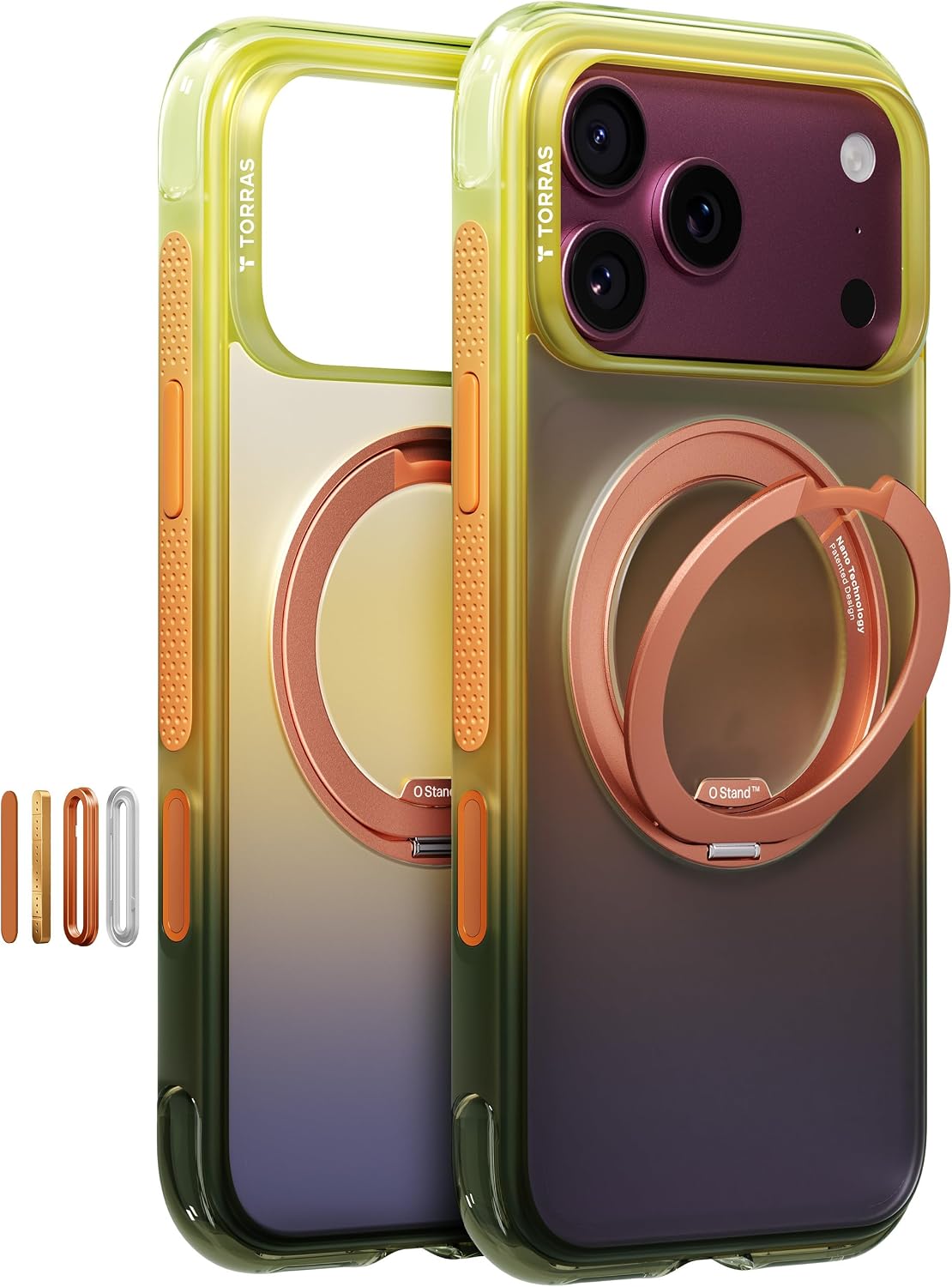TORRAS iPhone 18 Pro Max 用 ケース Ostand O3 Air エアバッグ保護 360°回転スタンドMagSafe対応