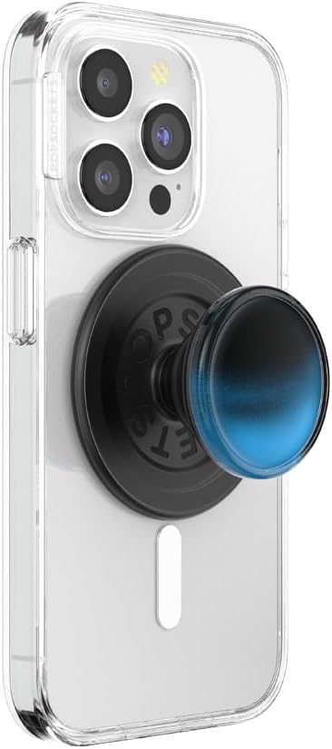 PopSockets 手機手把與 MagSafe 手機支架相容，可進行無線充電 - Tidepool Night Tide