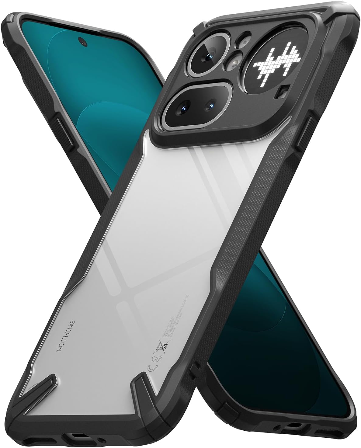 [Ringke] Nothing Phone (4a) Pro 相容保護殼 PC+TPU 混合防震防滑握把帶掛繩孔 for Nothing Phone 4a Pro (Fusion X) (黑色)