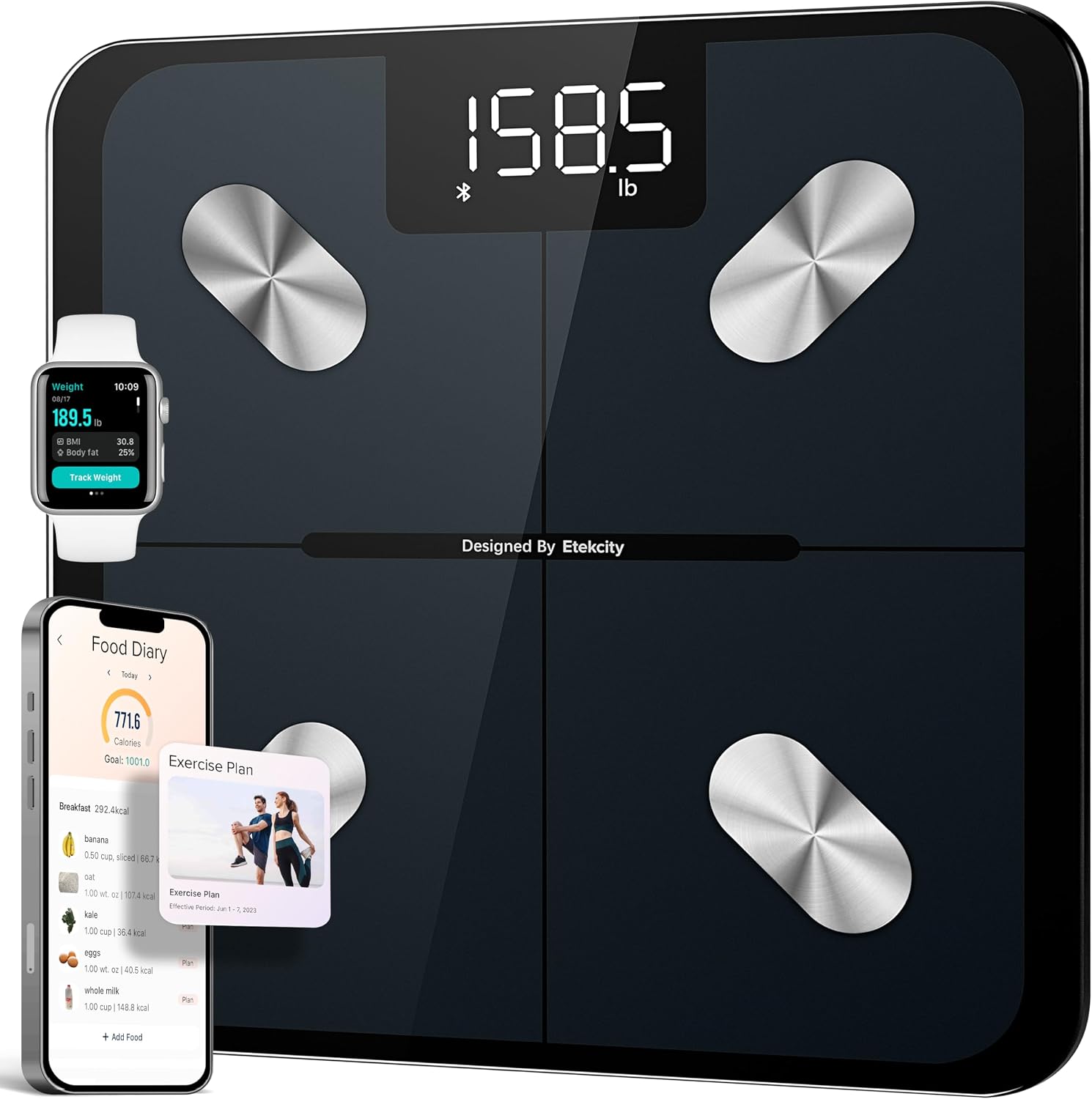 Etekcity 體重、體脂和 BMI 智能秤，符合 FSA 資格