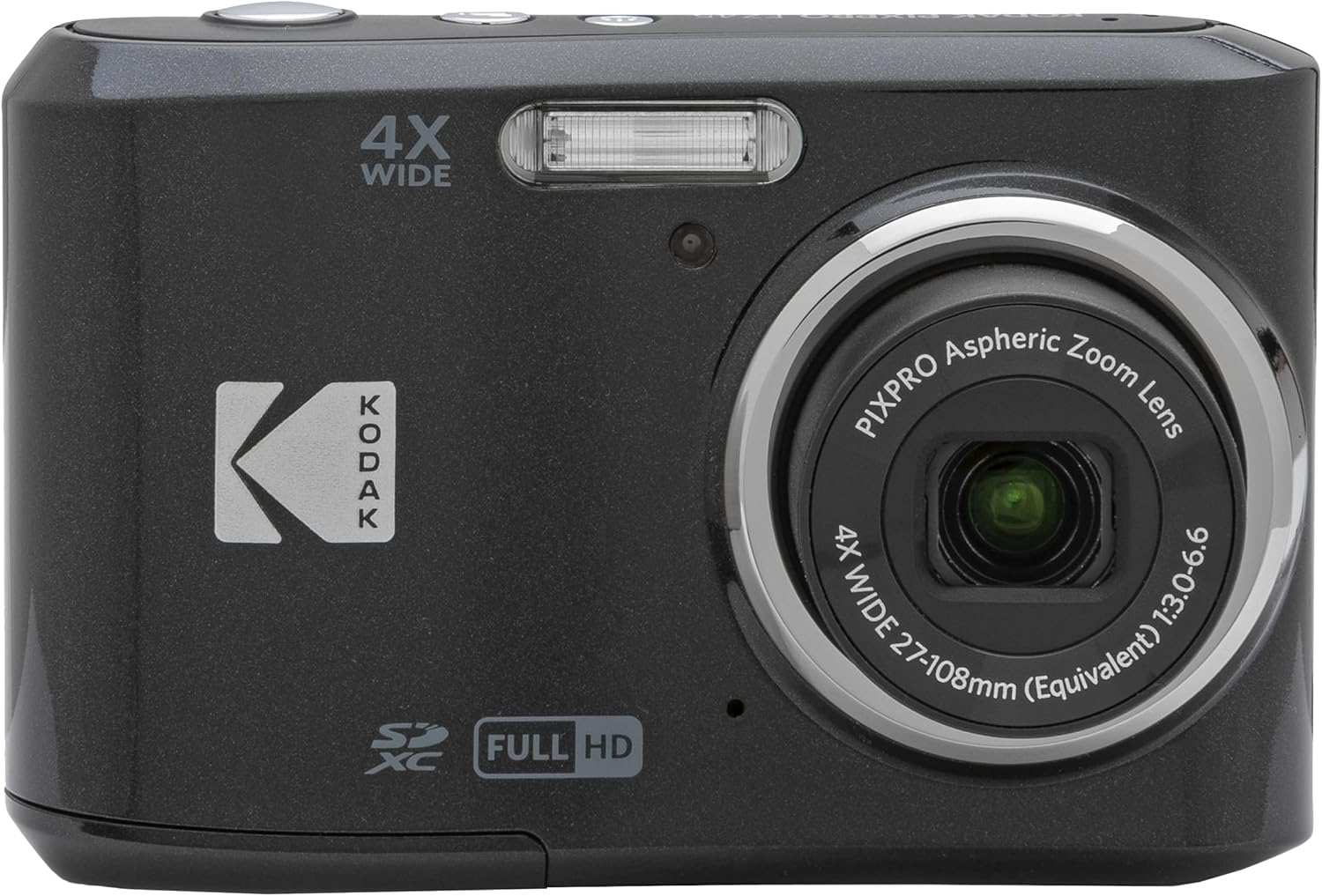 柯達 PIXPRO FZ45 16MP 輕巧數位相機，4 倍光學變焦，AA，黑色