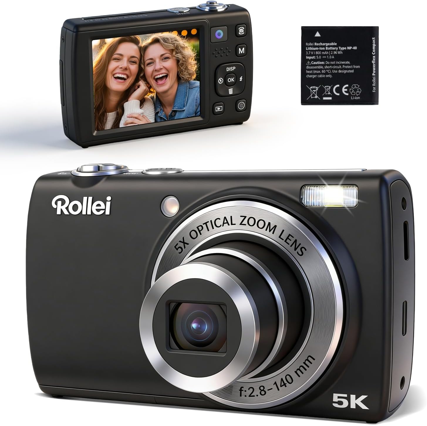Rollei Powerflex 輕便型數位相機 64MP 5K 攝影相機 5X 光學