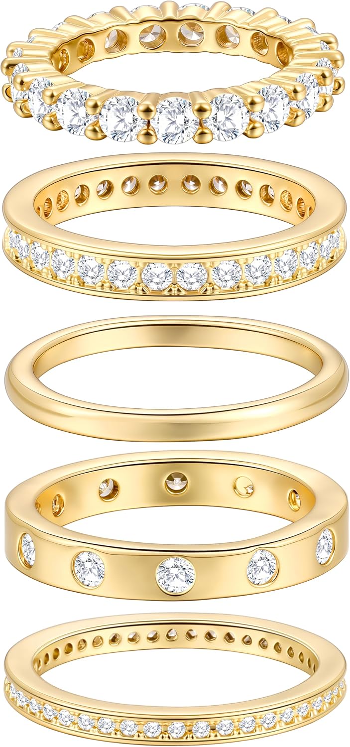 FAXHION 女士 14k 鍍金戒指