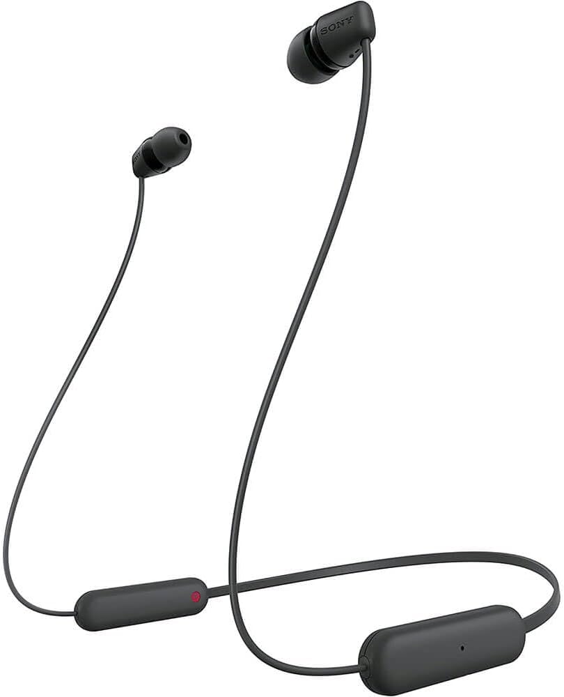 Sony WI-C100 無線入耳式藍牙耳機內建麥克風，黑色