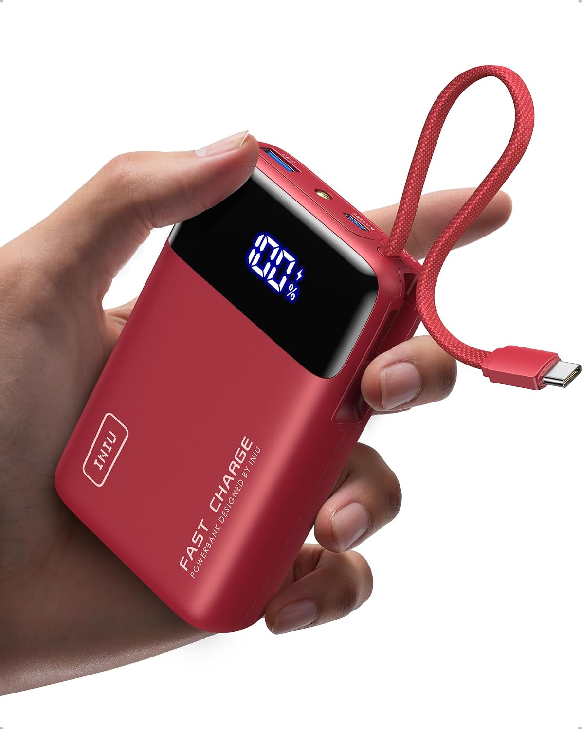 INIU 45 W 行動電源，小型 20000 mAh 手機電池，附