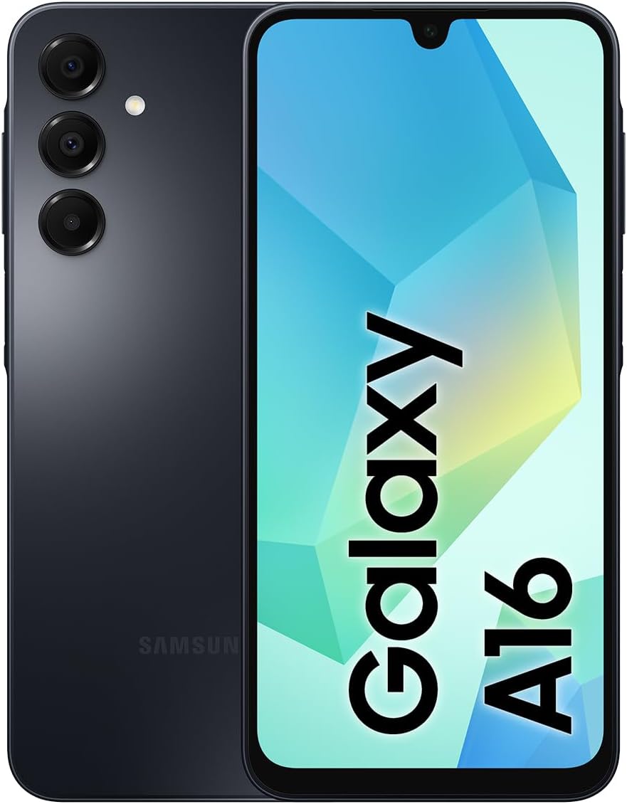 三星 Galaxy A16 4G LTE (128GB + 4GB) 國際型號 SM-A165F/DS 工廠解鎖，6.7 英寸，雙 SIM 卡，50MP 三攝像頭（套裝），黑色